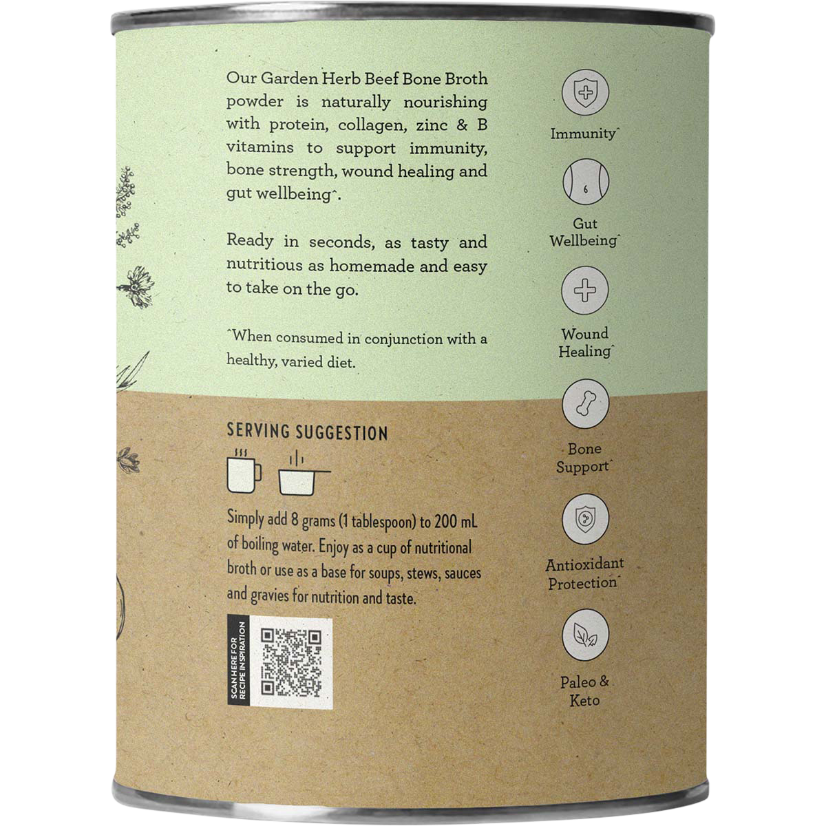 Beef Bone Broth Garden Herb