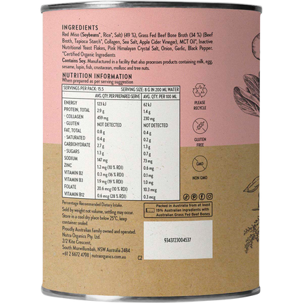 Nutra Naturals Beef Bone Broth Miso Ramen