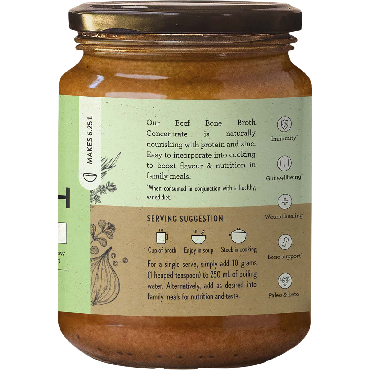 Beef Bone Broth Concentrate Native Herbs