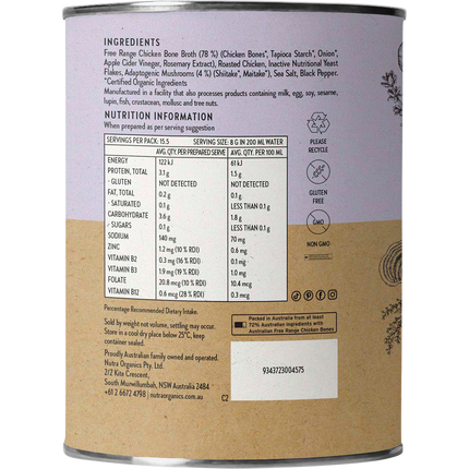 Nutra Naturals Chicken Bone Broth Adaptogenic Mushrooms