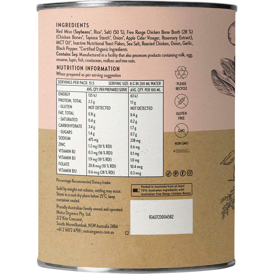 Nutra Naturals Chicken Bone Broth Miso Ramen
