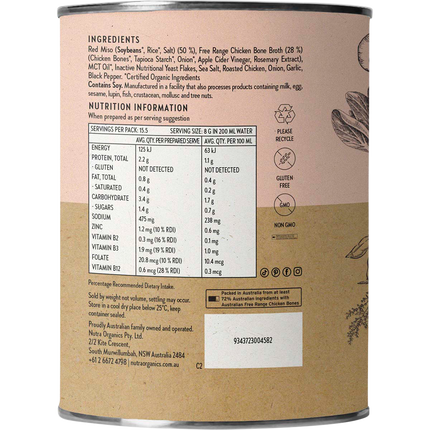 Nutra Naturals Chicken Bone Broth Miso Ramen