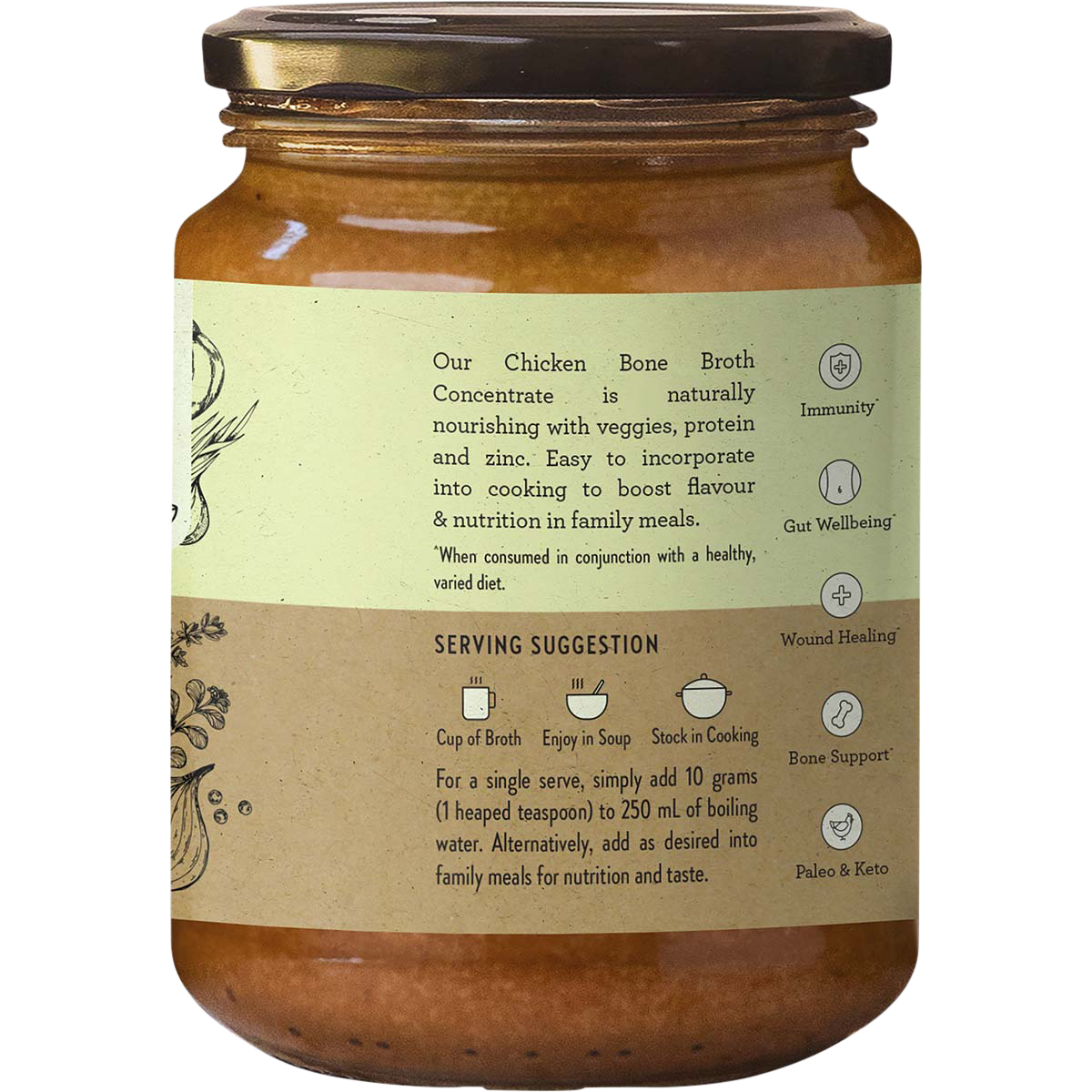 Chicken Bone Broth Concentrate Native Herbs