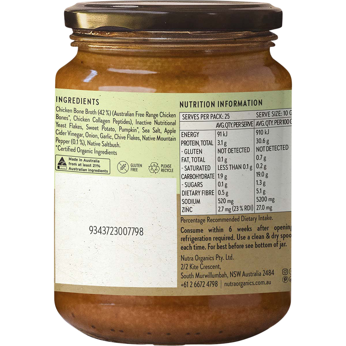 Chicken Bone Broth Concentrate Native Herbs