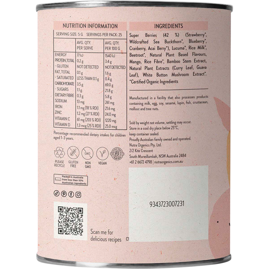 Nutra Organics Berry Immune