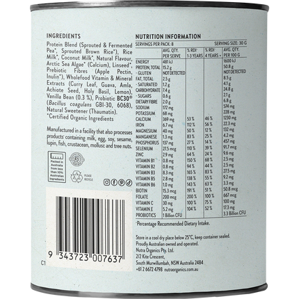 Nutra Naturals Thriving Family Smooth Vanilla
