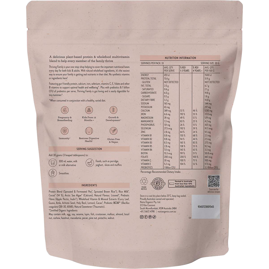 Nutra Naturals Thriving Family Double Choc