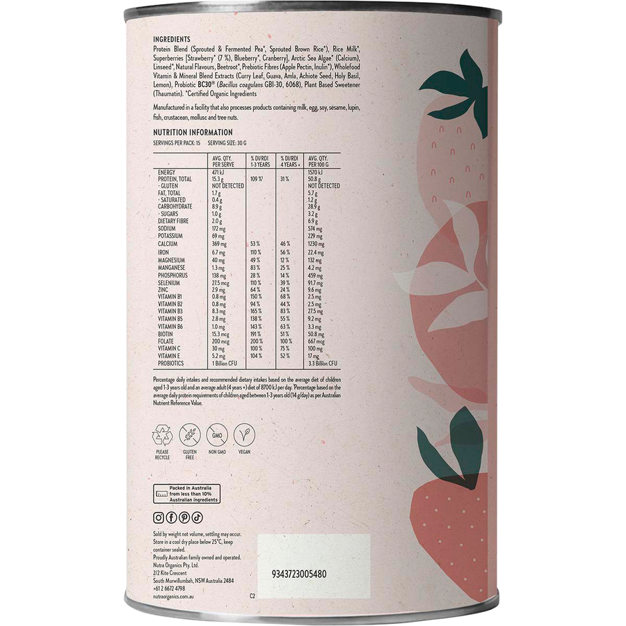 Nutra Naturals Thriving Family Strawberries & Cream