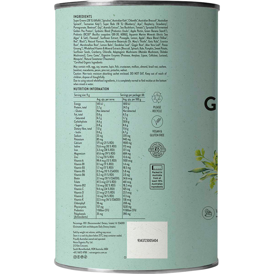 Nutra Naturals Super Greens + Reds