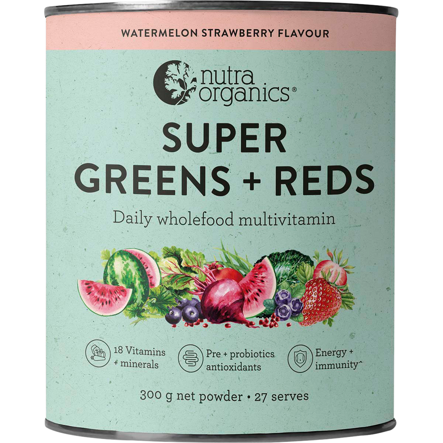 Nutra Naturals Super Greens + Reds Watermelon Strawberry