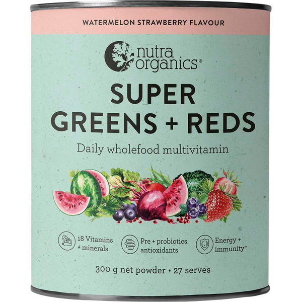 Nutra Naturals Super Greens + Reds Watermelon Strawberry