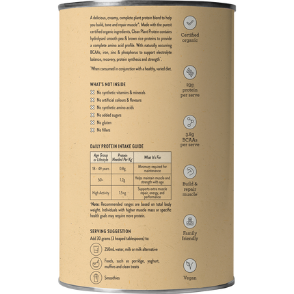Nutra Naturals Clean Plant Protein Vanilla