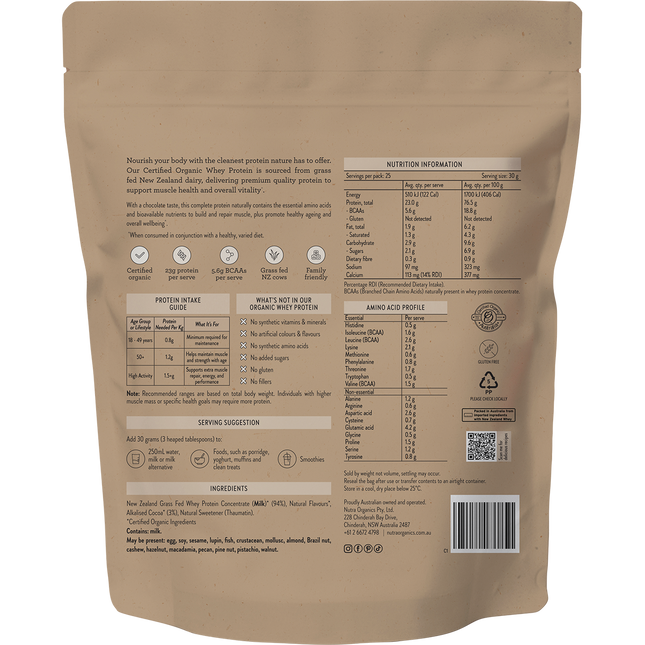 Organic Whey Protein Chocolate