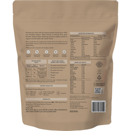 Nutra Naturals Organic Whey Protein Chocolate
