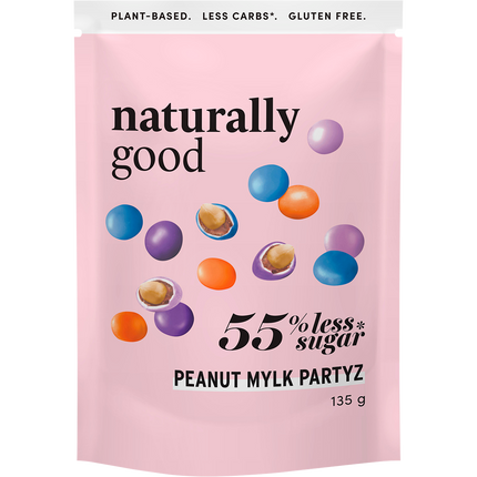 Naturally Good Peanut Mylk Partyz 55% less sugar