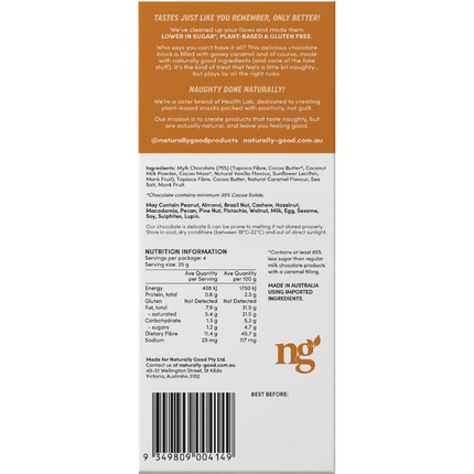 Naturally Good Filled Chocolate Block Gooey Caramel