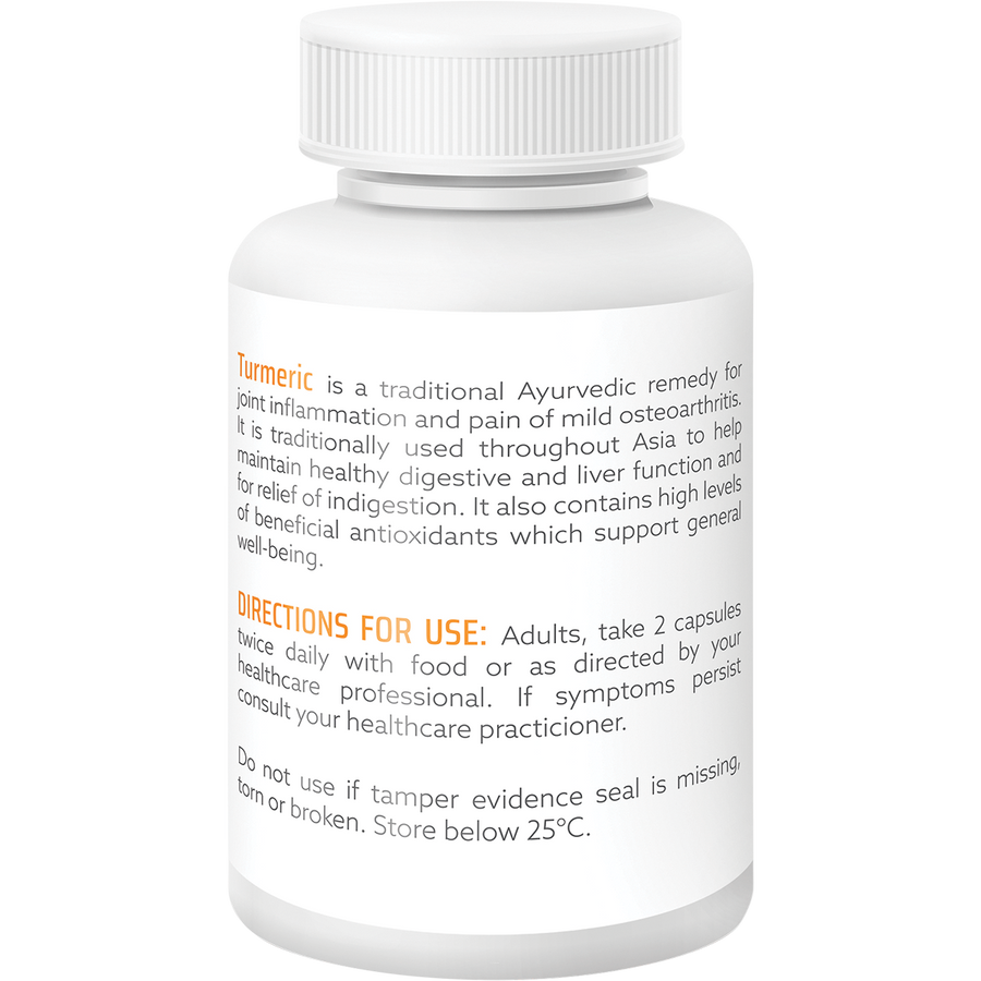 Nature's Help - Organic Turmeric Capsules with Black Pepper Ginger