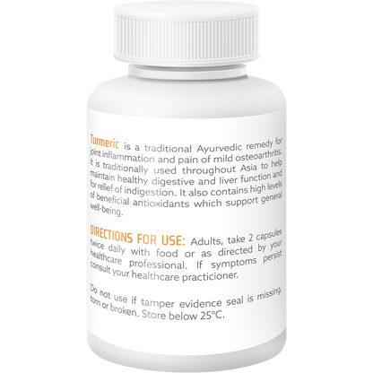 Organic Turmeric Capsules with Black Pepper Ginger