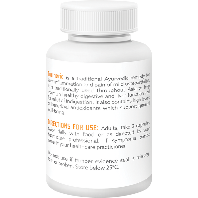 Organic Turmeric Capsules with Black Pepper Ginger