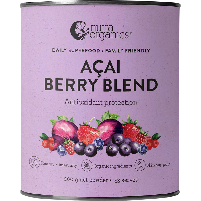 Nutra Organics Acai Berry Blend antioxidant rich superfood powder