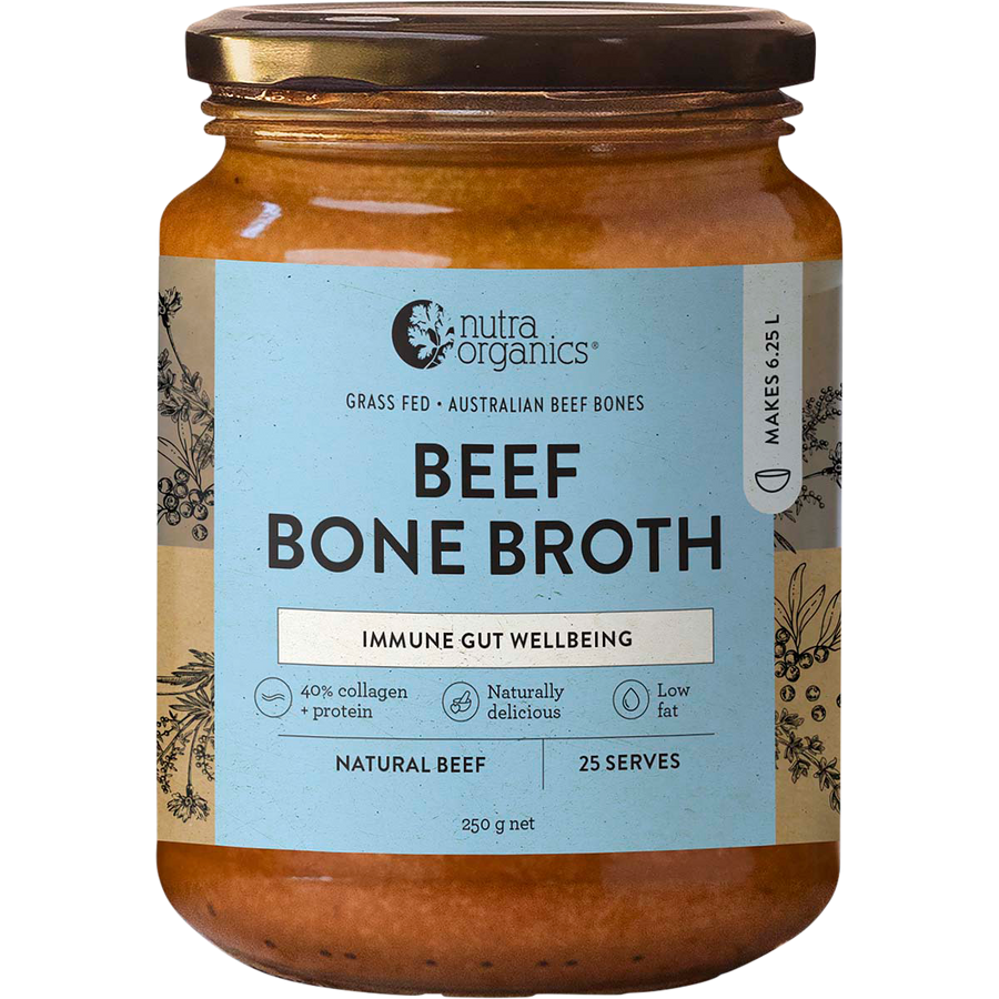 Nutra Organics Beef Bone Broth Concentrate 250g - Front