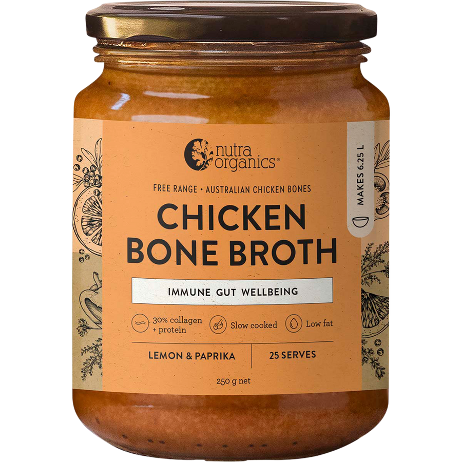 Nutra Organics Chicken Bone Broth Concentrate Lemon Paprika liquid broth