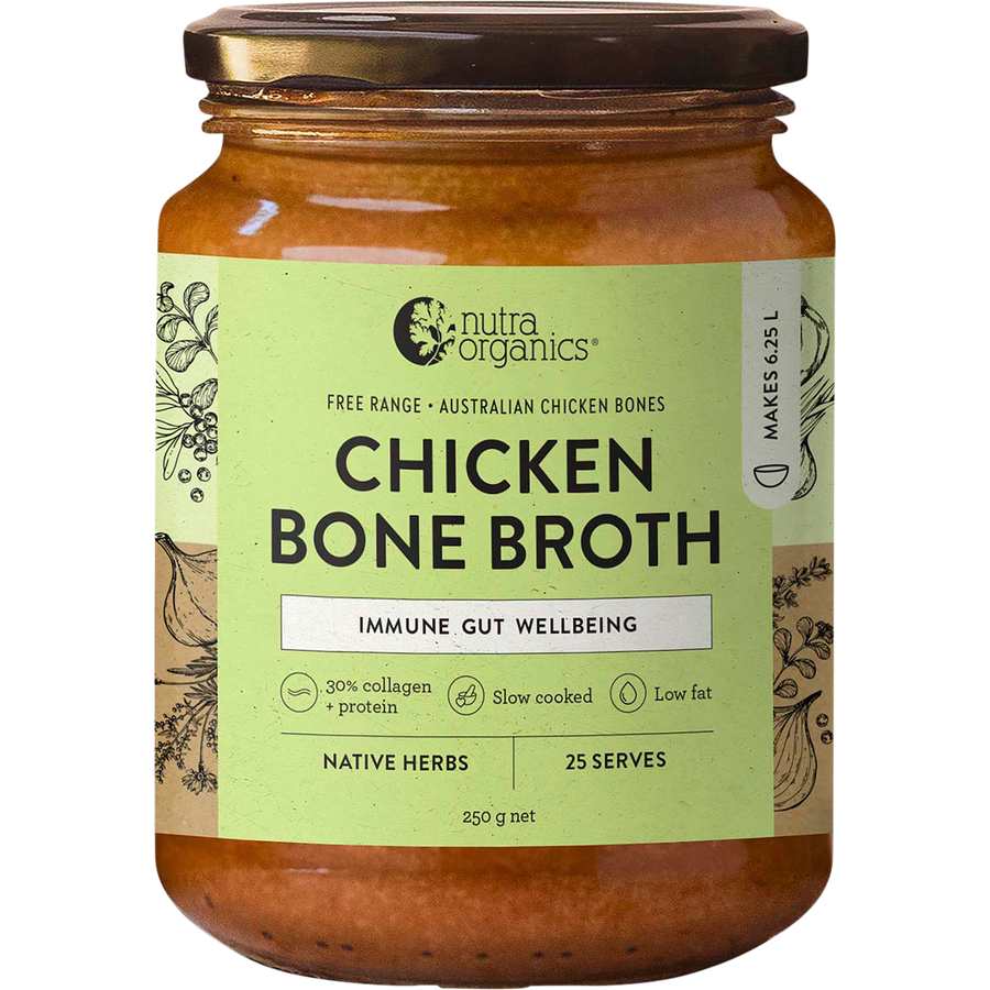Nutra Organics Chicken Bone Broth Concentrate Native Herbs liquid broth