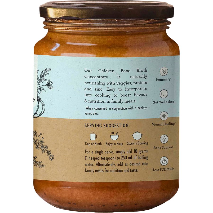 Nutra Organics Chicken Bone Broth Concentrate Natural broth concentrate jar