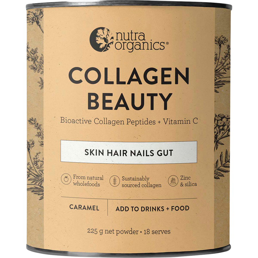 Nutra Organics Collagen Beauty Caramel collagen powder for skin hair and nails