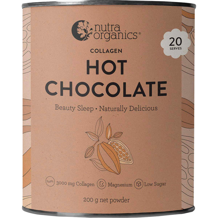 Nutra Organics Collagen Hot Chocolate collagen cacao drink powder