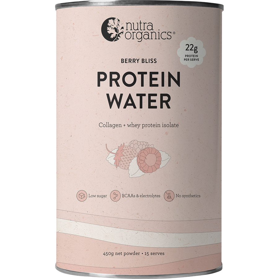 Nutra Organics Protein Water Berry Bliss collagen protein drink powder