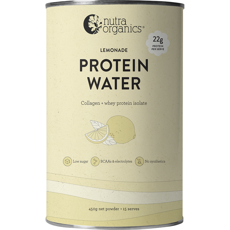 Nutra Organics Protein Water Lemonade collagen protein drink powder