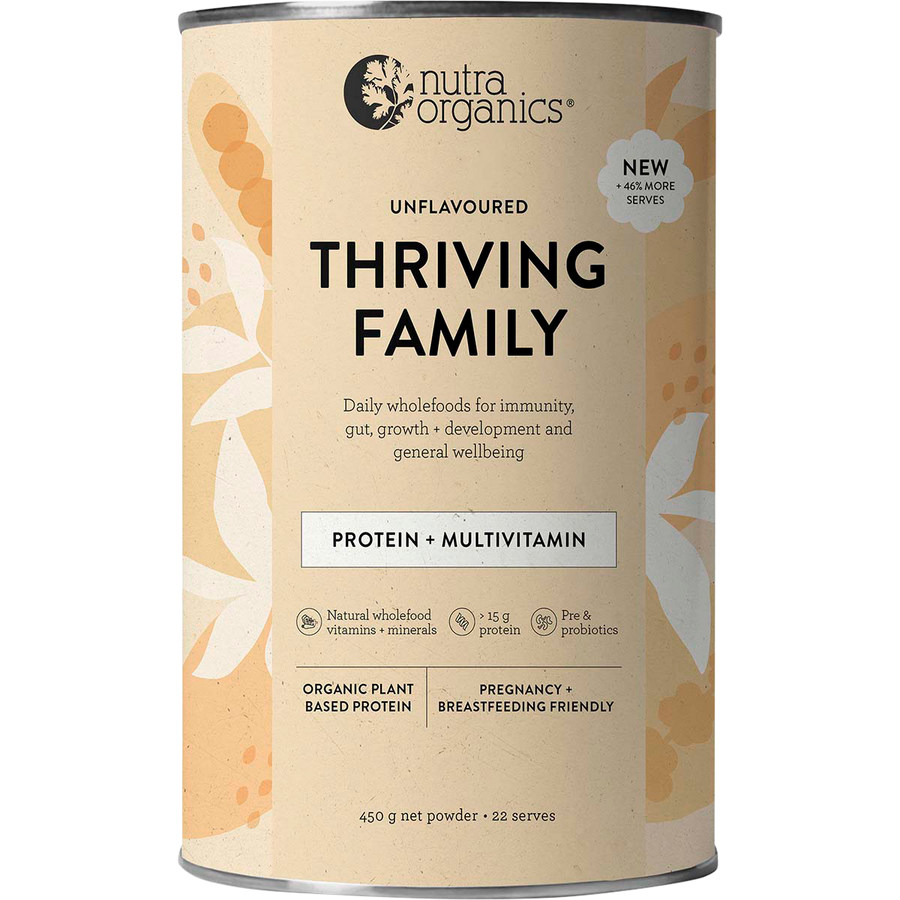 Nutra Organics Thriving Family Unflavoured wholefood nutrition powder