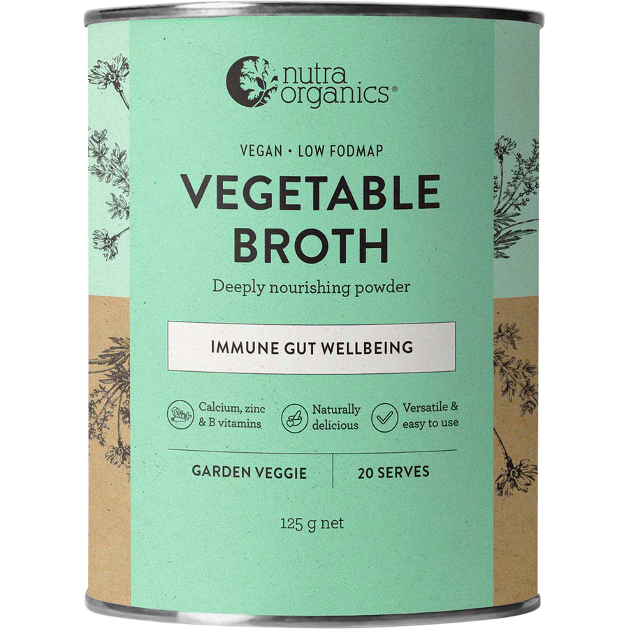 Nutra Organics Vegetable Broth Garden Veggie plant based broth powder