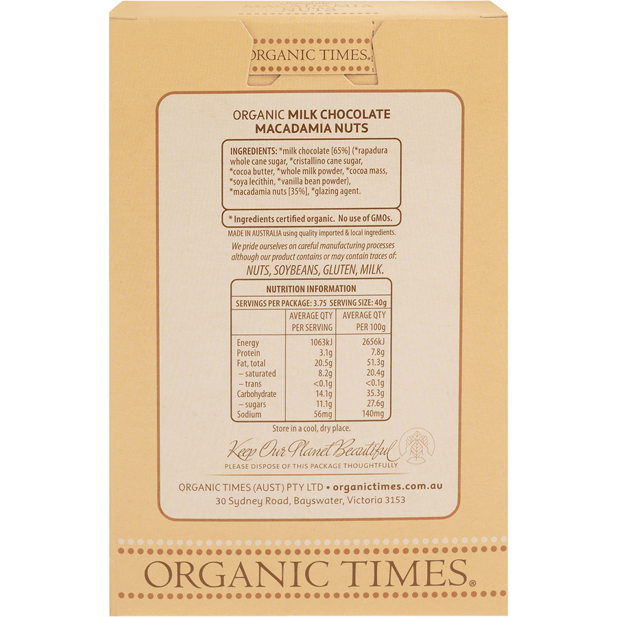 Milk Chocolate Macadamia Nuts