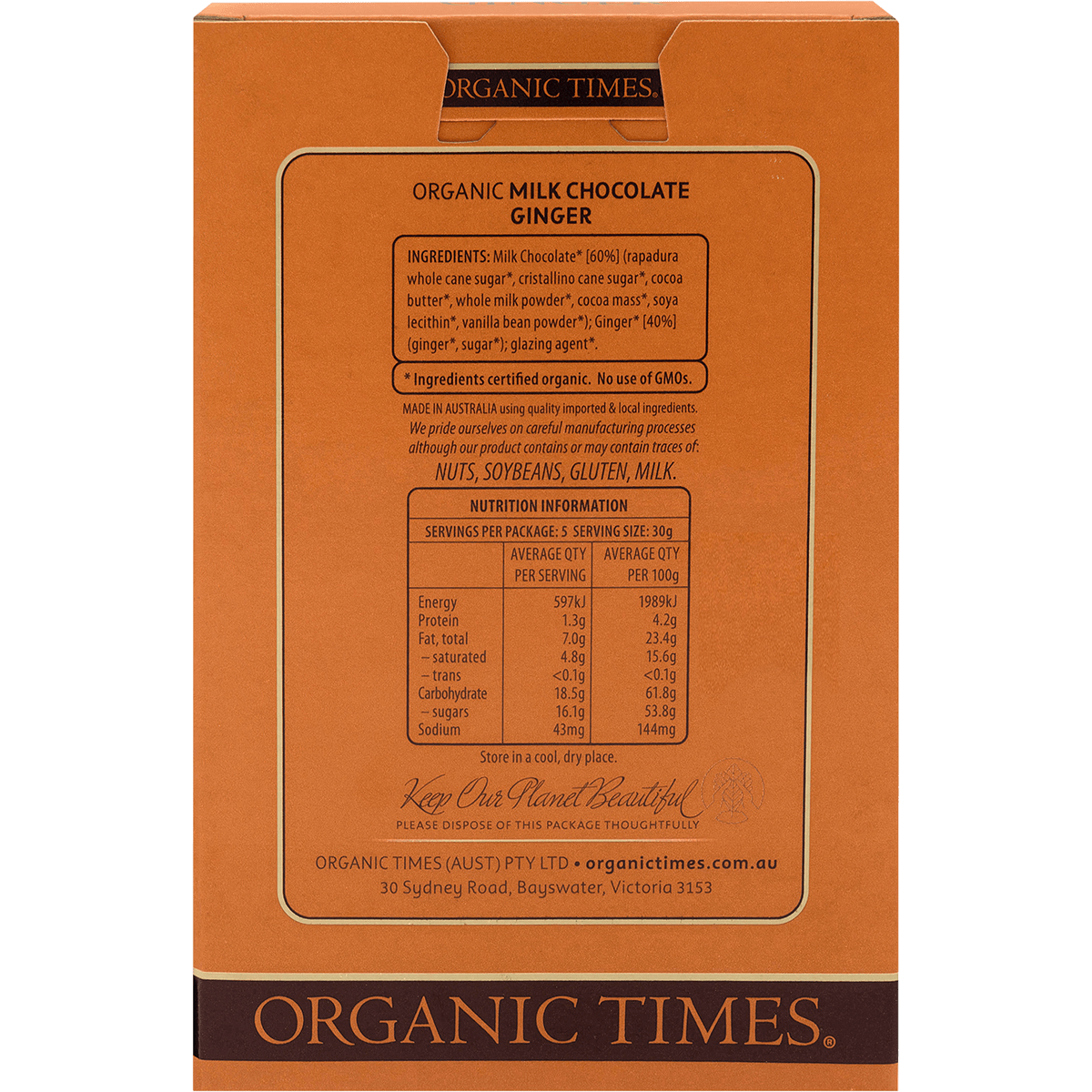 Milk Chocolate Ginger