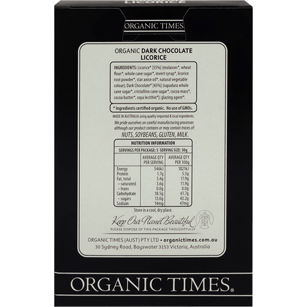 Dark Chocolate Licorice