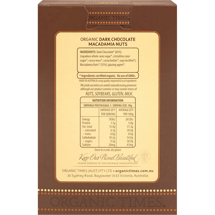Dark Chocolate Macadamia Nuts