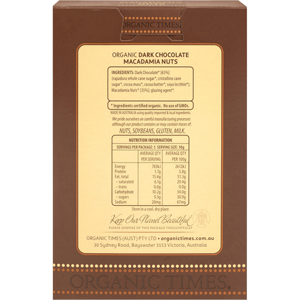 Dark Chocolate Macadamia Nuts