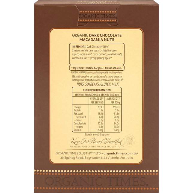 Dark Chocolate Macadamia Nuts