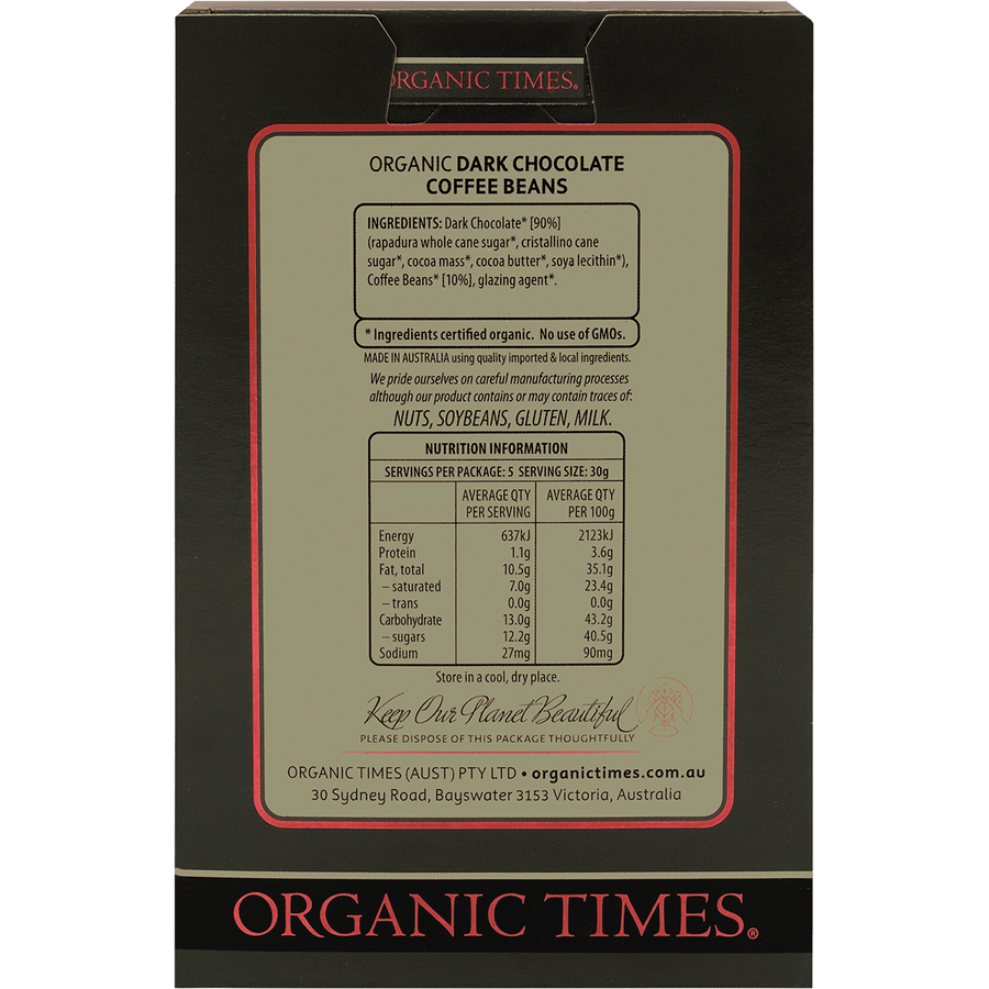 Dark Chocolate Coffee Beans