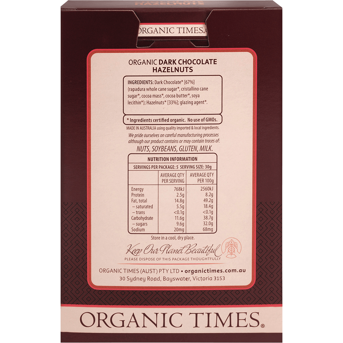 Dark Chocolate Hazelnuts