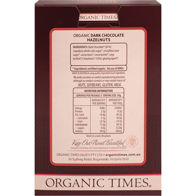 Dark Chocolate Hazelnuts