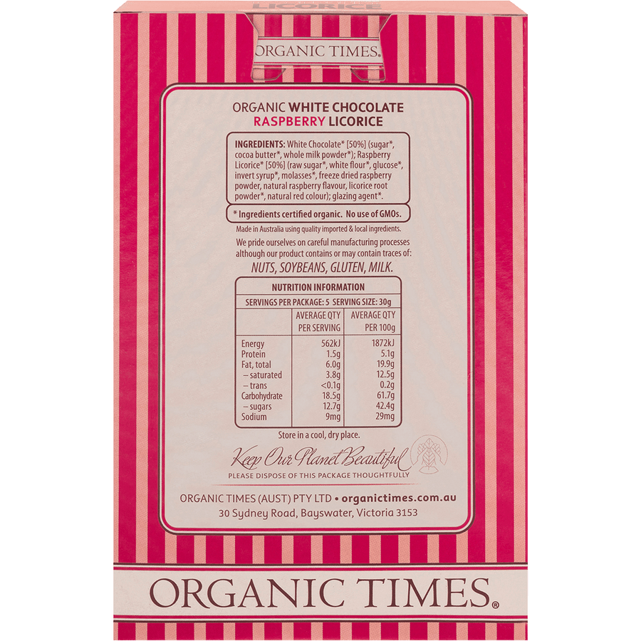 White Chocolate Raspberry Licorice