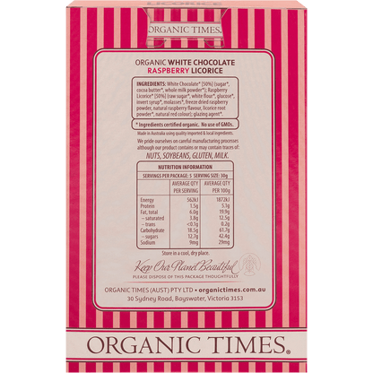 White Chocolate Raspberry Licorice