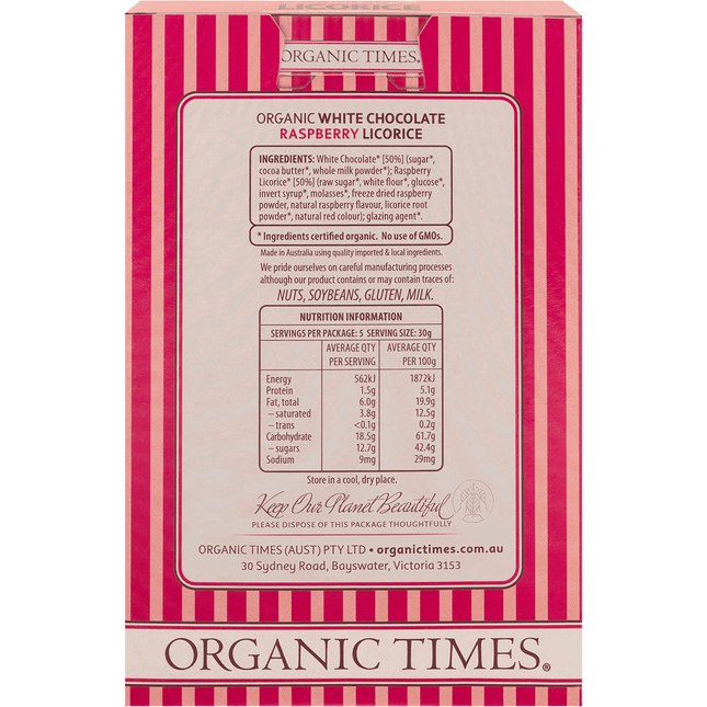 White Chocolate Raspberry Licorice