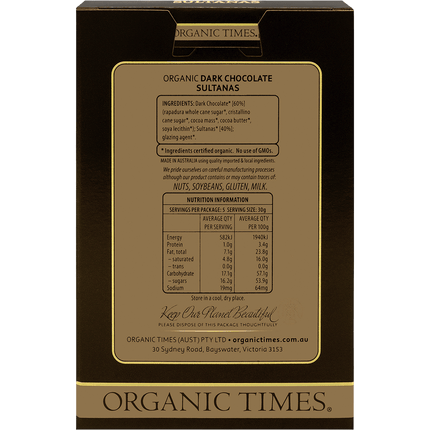 Dark Chocolate Sultanas