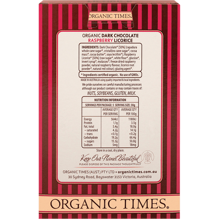 Dark Chocolate Raspberry Licorice