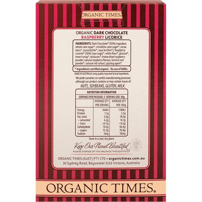 Dark Chocolate Raspberry Licorice