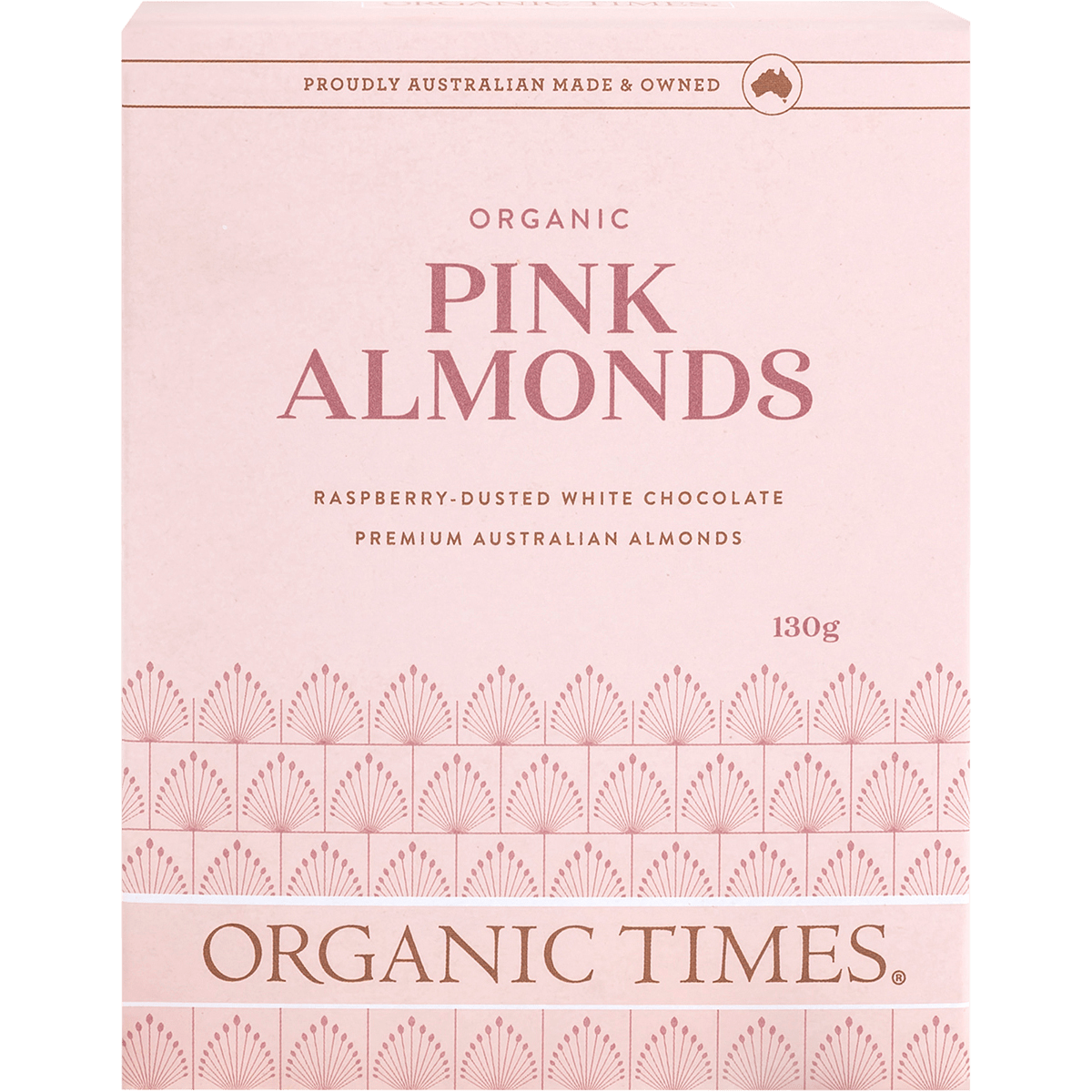 Pink Raspberry Dusted White Choc Almonds